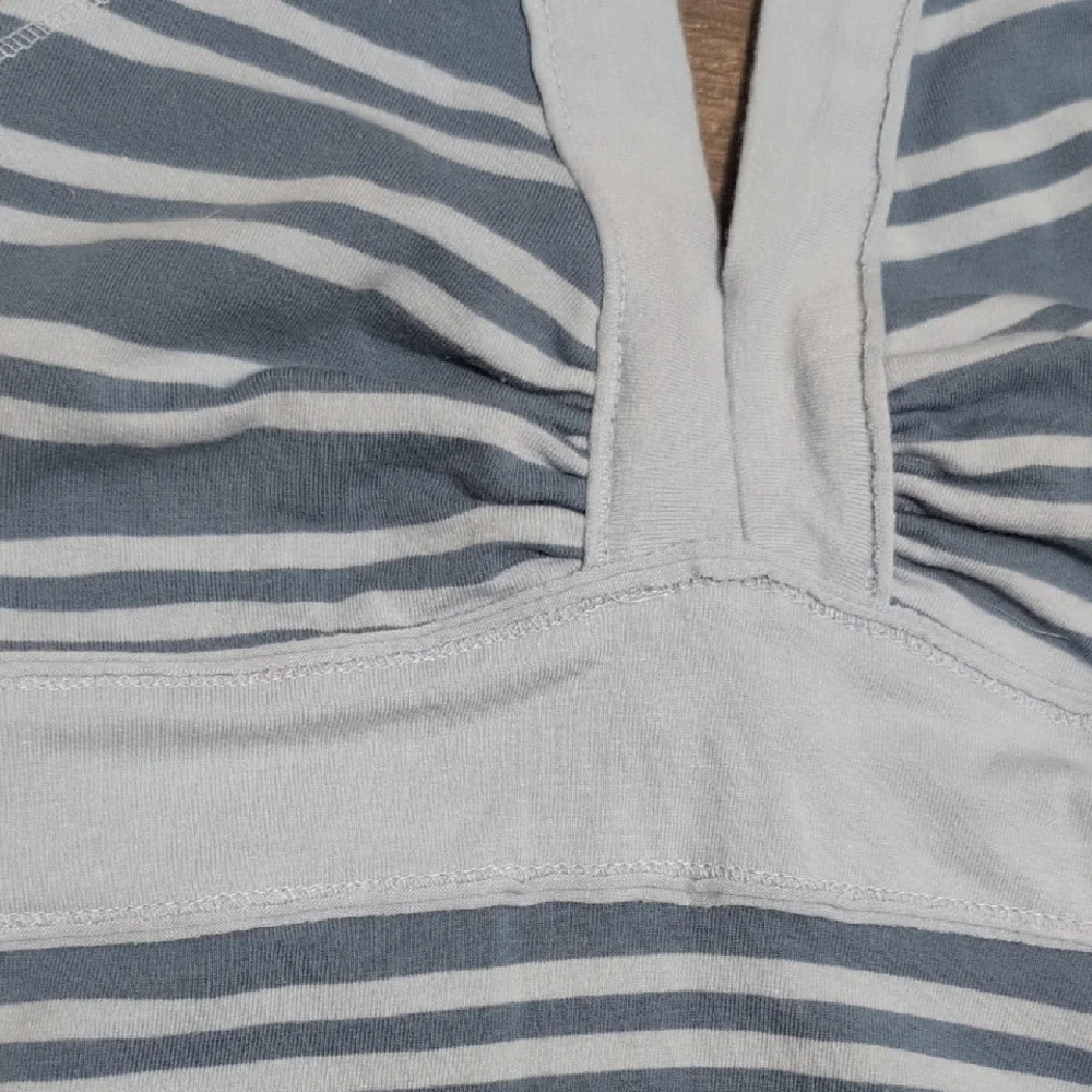 Striped Halter Top in Blues - Picture 2 of 6